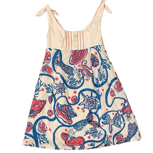 Lilly Pulitzer Scales and Tails Babydoll Dress 2 - Picture 3 of 9